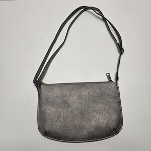 Jen & Co. Metallic Faux Leather Shoulder Bag Purse Multi Inner Pockets